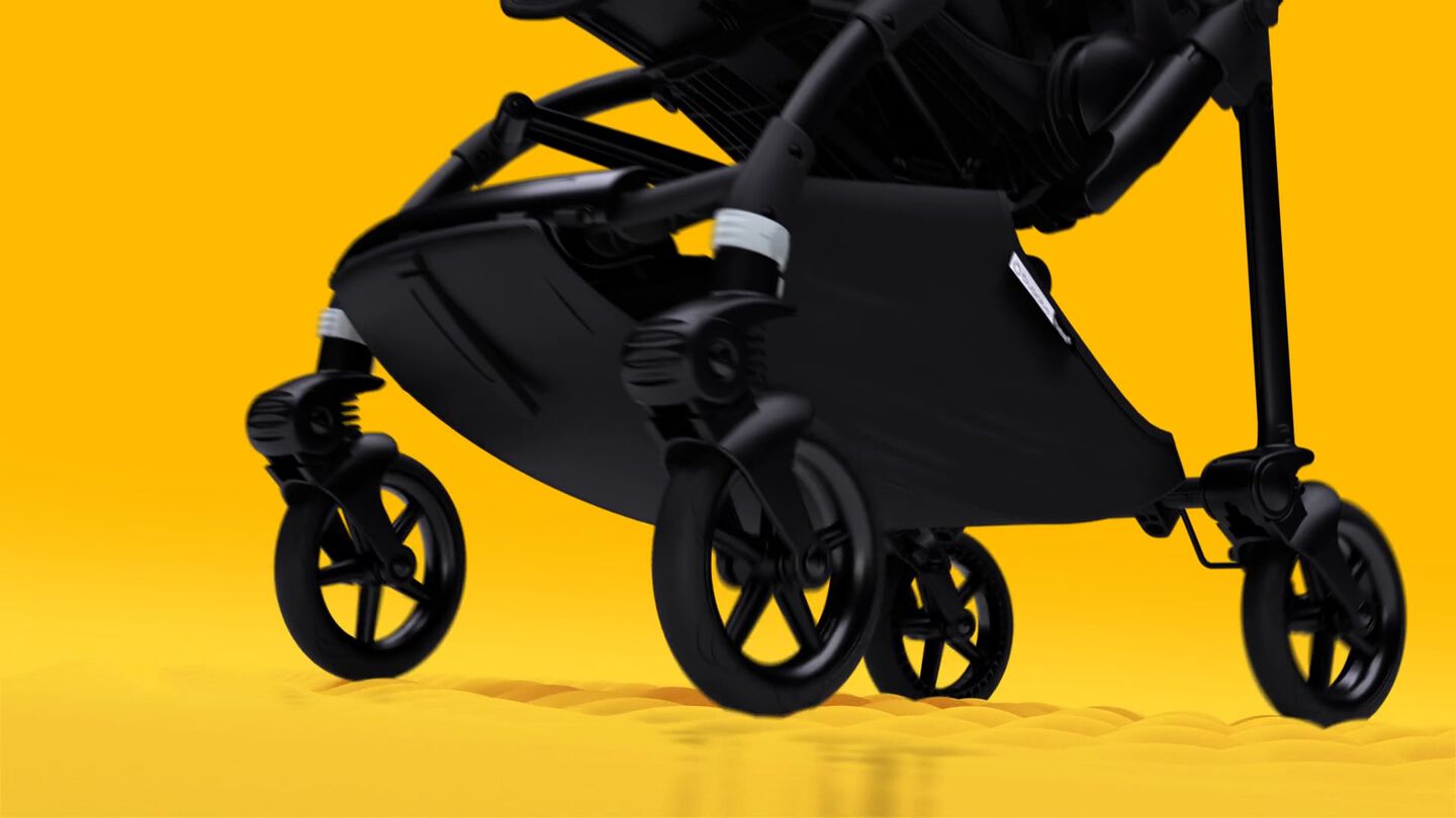 バガブー ビー 6 シートストローラー グレーメランジサンキャノピー、ブラックファブリック、ブラックシャーシ Bugaboo JP